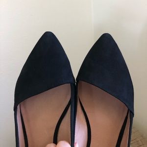 Madewell Mira flats black suede size 10